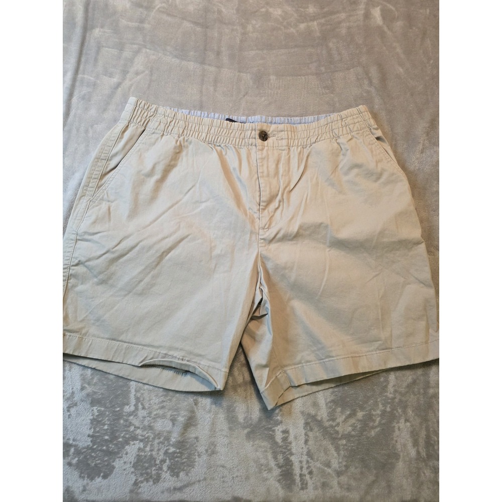 Tommy Hilfiger Mens Elastic Waist Shorts XL Khaki Casual Cotton